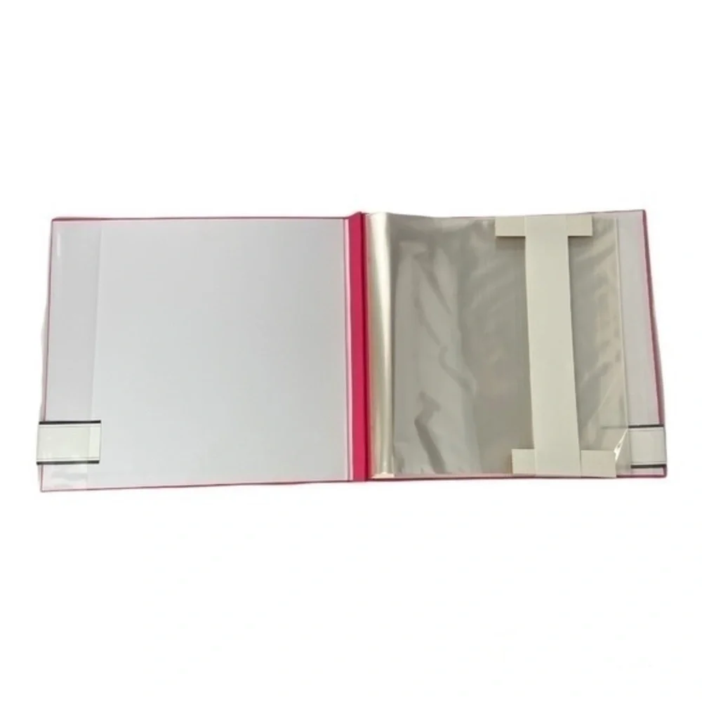 Colorbok Scrapbook 12in x 12in Dark Pink Fabric‎ 10 Top Loading Page Protectors